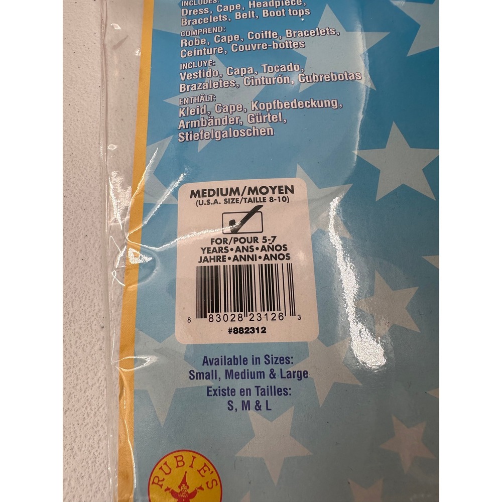Rubies Wonder Woman Costume Kids Medium 8-10 Red Blue Superhero Dress Up Toy Set - Picture 3 of 16